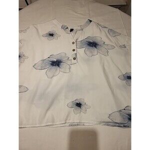 Emery Rose 3X  Women's Floral Viscose Blouse 3/4 Sleeves excellent condition